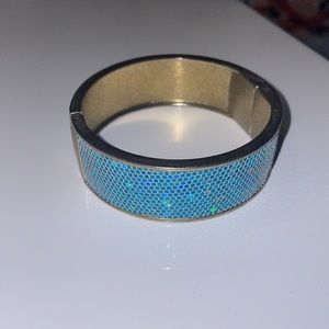 Betsey Johnson - glittery blue bangle